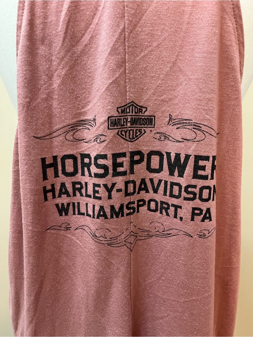 Harley-Davidson Women's Dusty Rose Graphic Tank Top Size XL - Picture 4 of 7